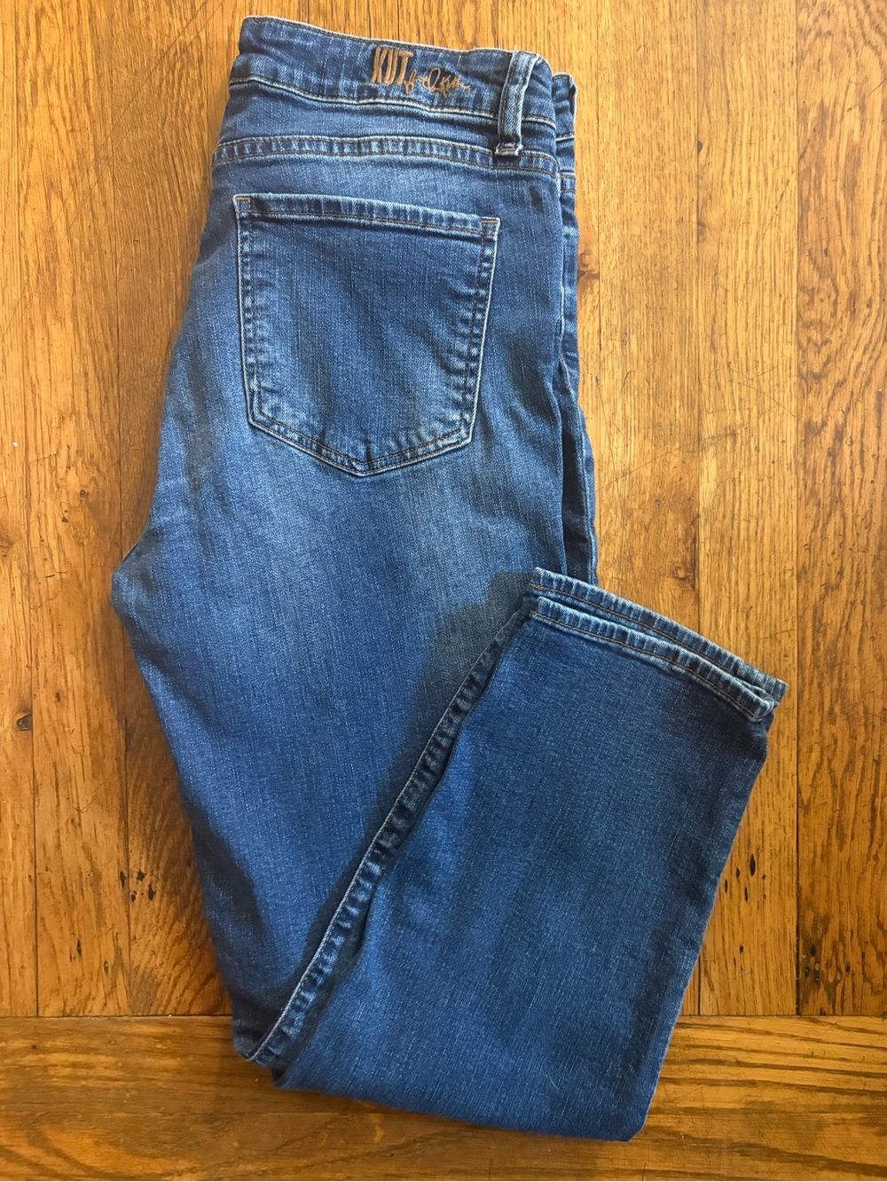 Kut from the Kloth Blue High-Rise Ankle Straight Jeans